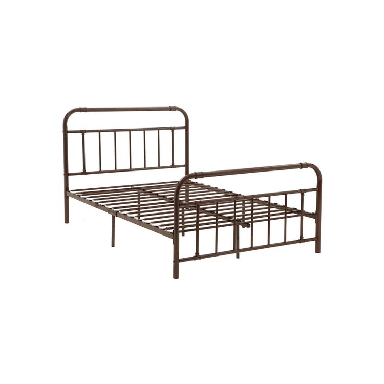 Pipe Metal Bed Frame with Headboard and Footboard